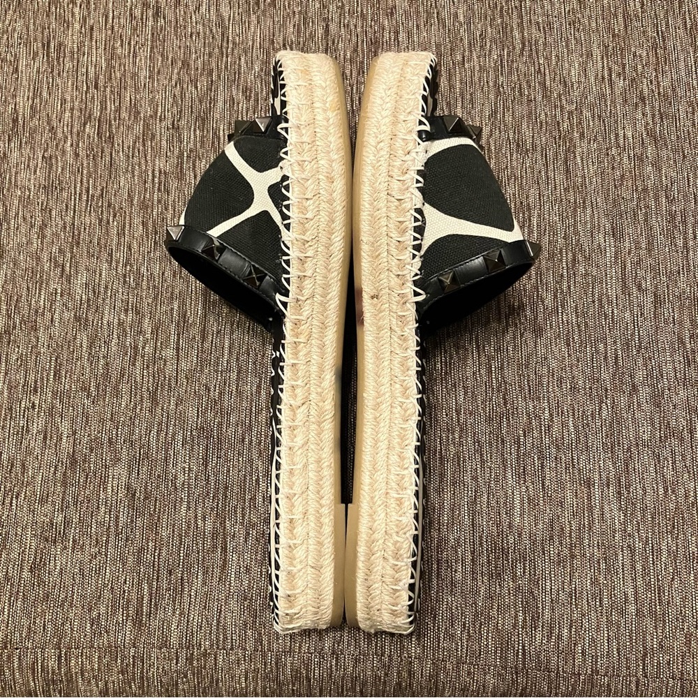 VALENTINO GARAVANI Rockstud Slides 1966 Giraffe ESPADRILLE - Sz 9 (EU 39) Italy - Picture 12 of 16